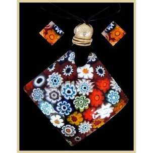 Pendant 4x4 Leaf Gold O Silver