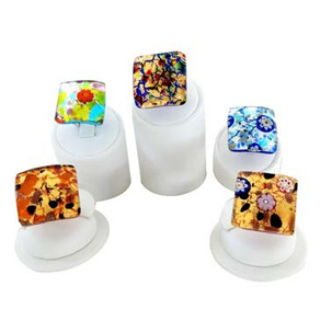 Ring 2.6x2.6 Leaf Gold O Silver