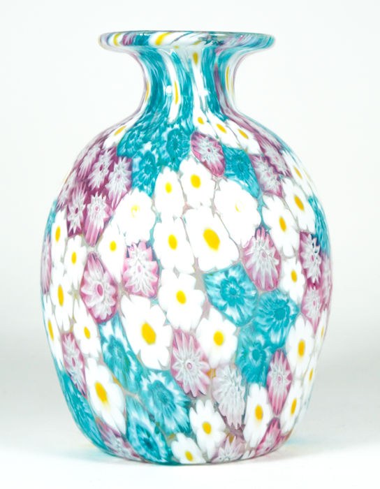 Murano millefiori vase 15