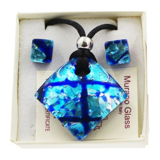 Pendant 3x3 Leaf Gold O Silver