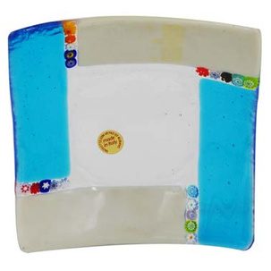 Piattino Cm10x10 Vetro+murrine