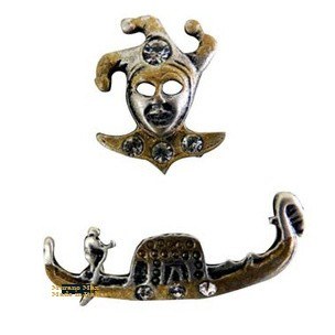 Pins Mascherine Oro-strass