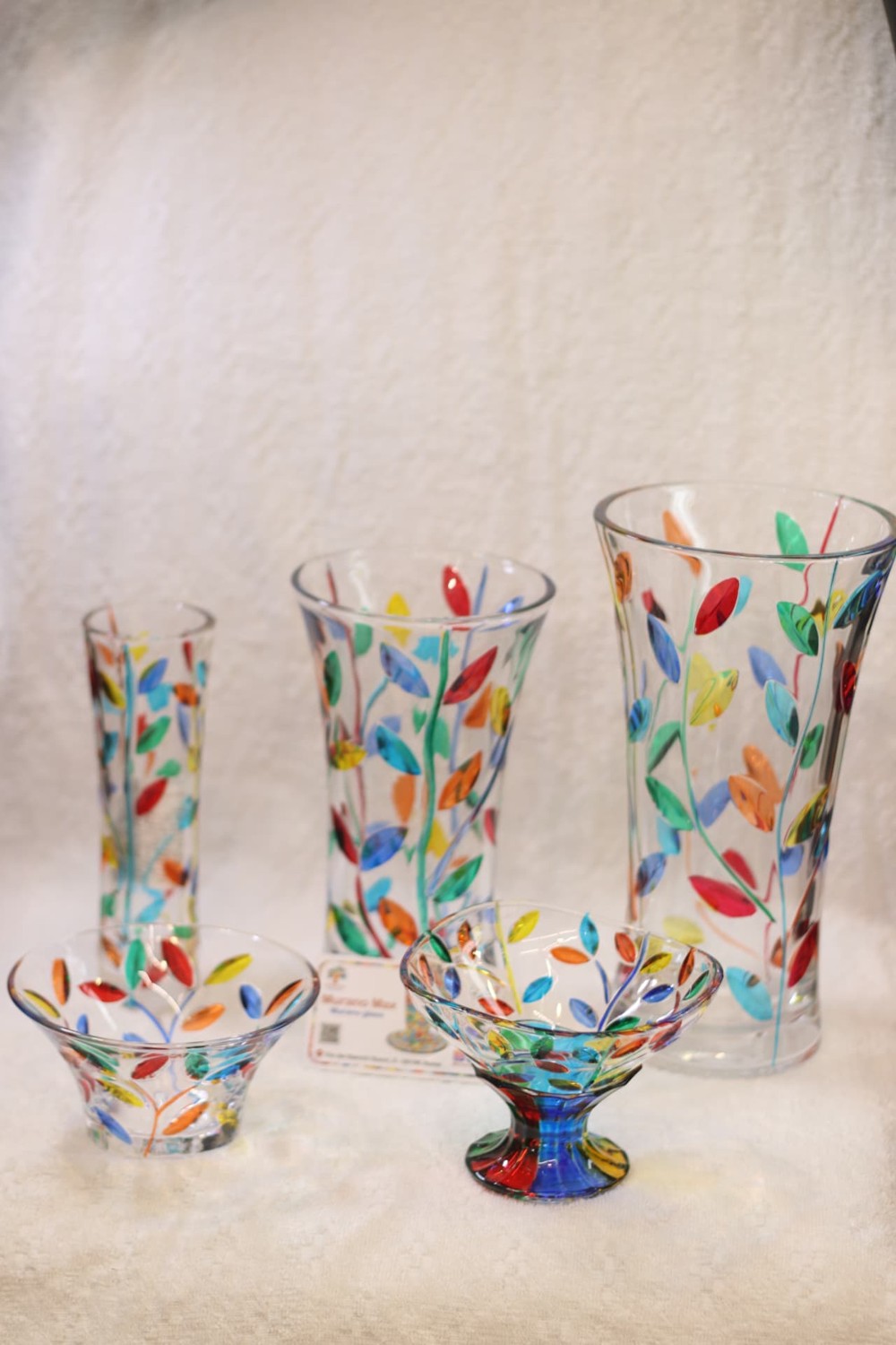Murano Max glass piece Leaf-pattern vases & bowls