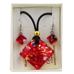 Pendant 4x4 Leaf Gold O Silver