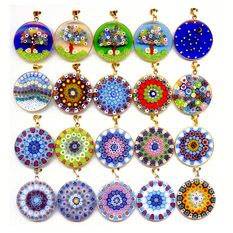 Millefiori Glass Pendants