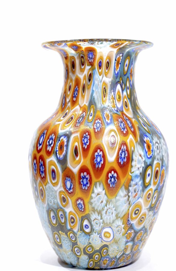 Murano millefiori vase 18