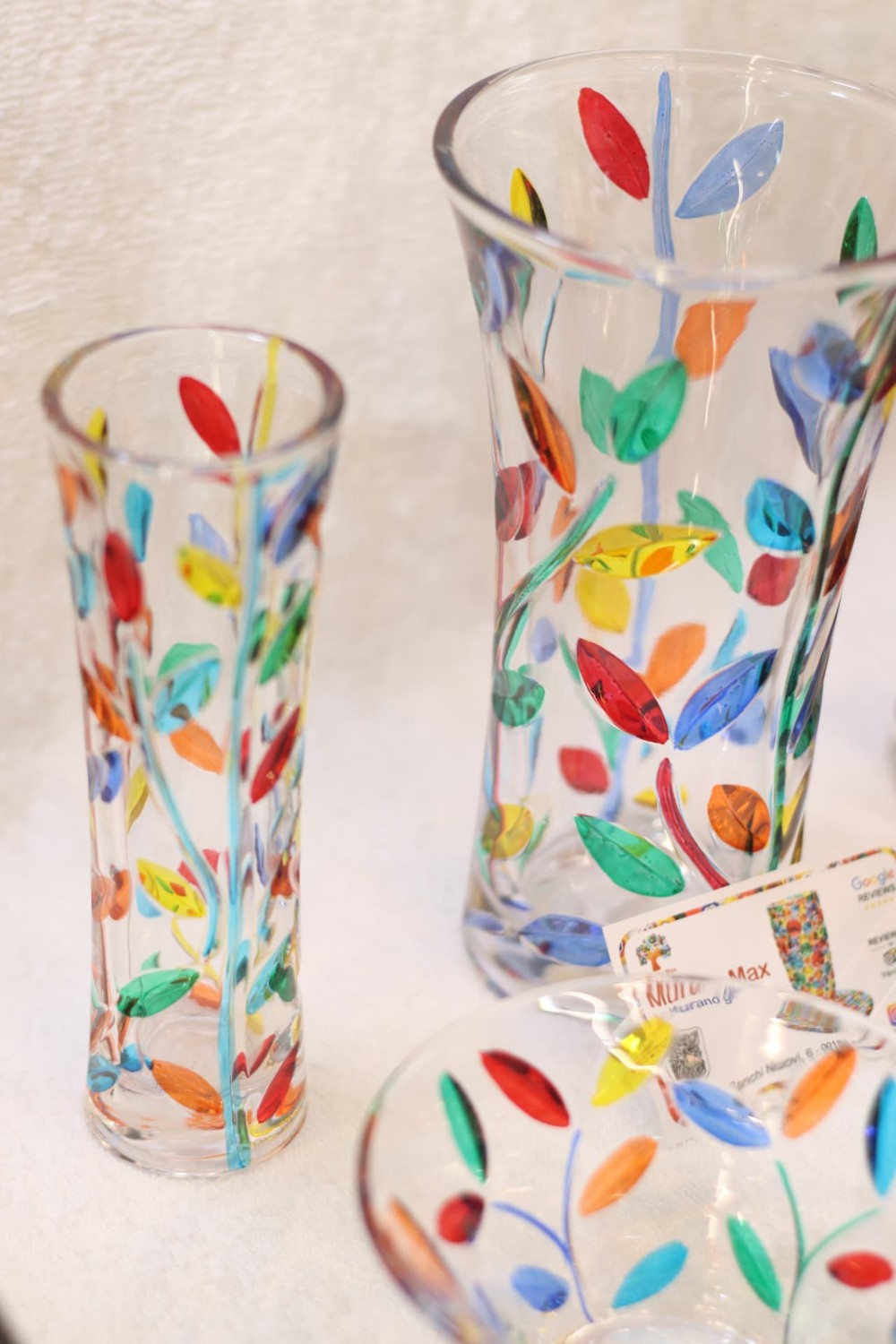 Murano Max glass piece Leaf-pattern glassware