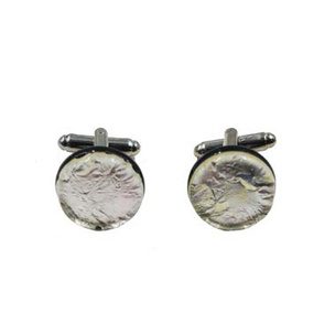 Cufflinks Diam.18 Leaf Silver