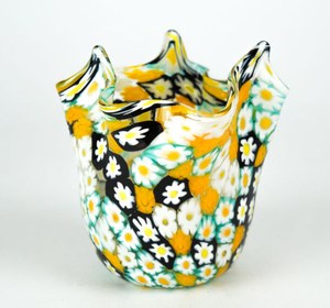Murano millefiori vase 19